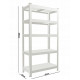 Стелаж металевий на 5 полиць 180 X 90 X 40 см 175кг MIR-RMG175