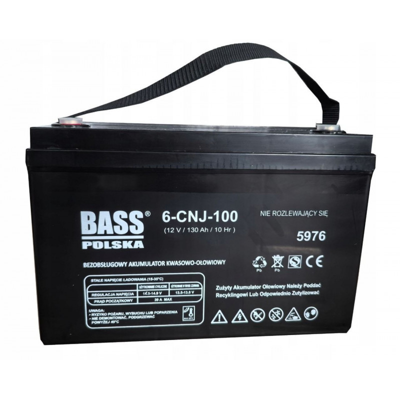 Акумулятор  для ДБЖ та інвертерів  VRLA AGM 12V 130Ah  Bass Polska 5976