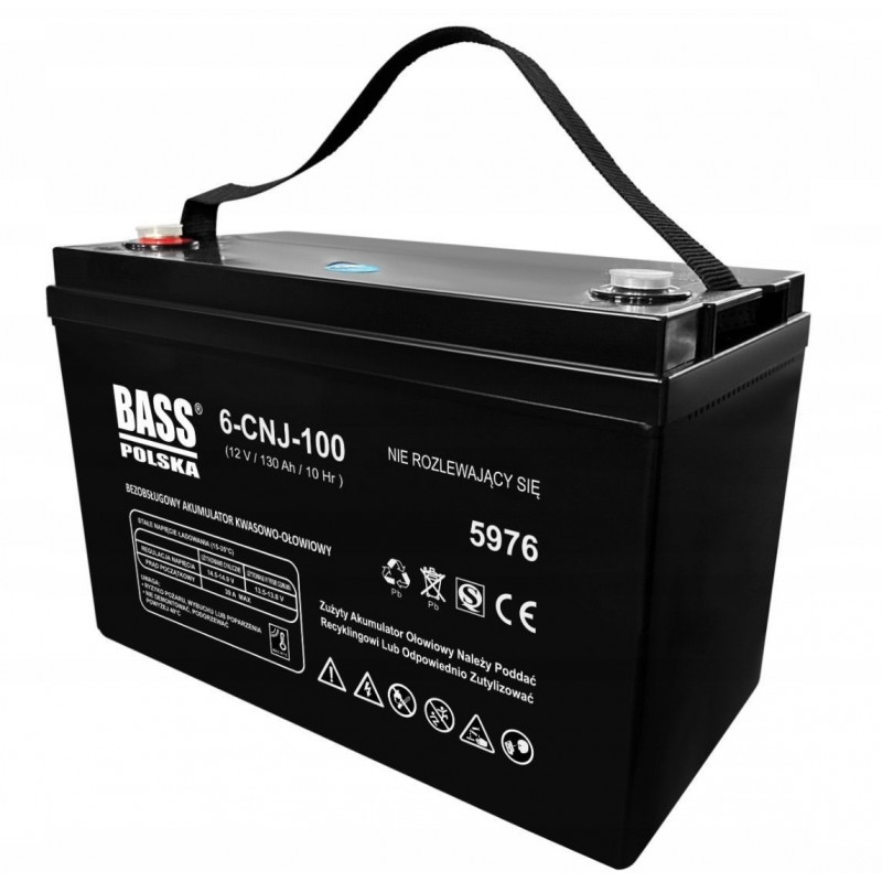 Акумулятор  для ДБЖ та інвертерів  VRLA AGM 12V 130Ah  Bass Polska 5976