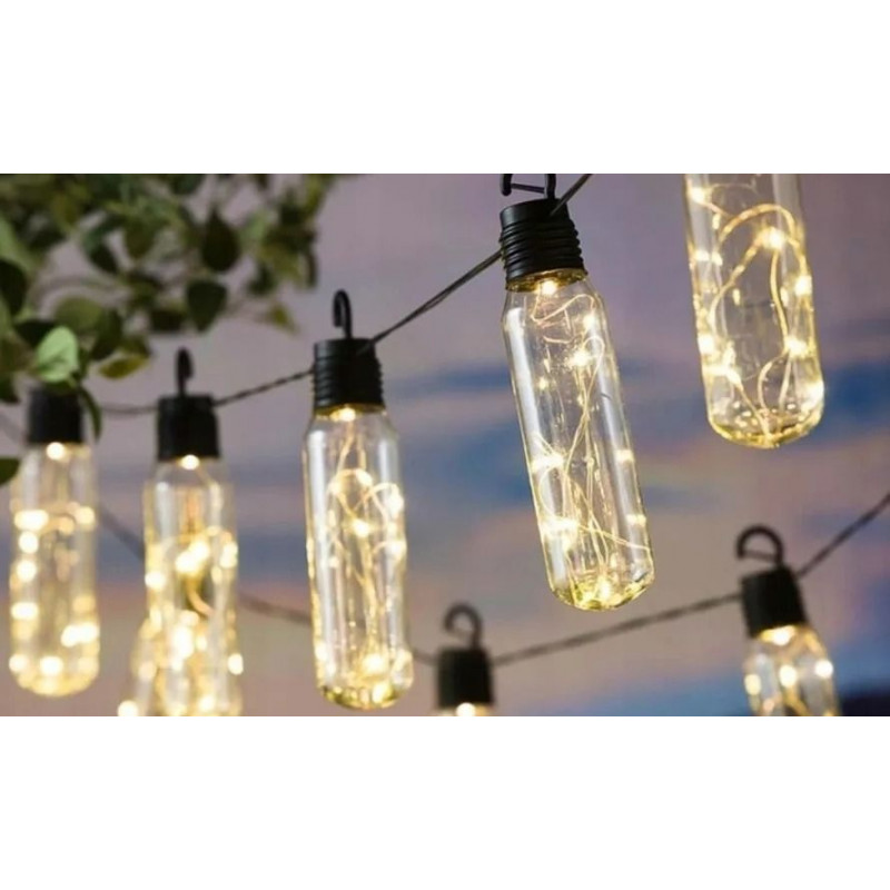 Садова декоративна гірлянда на сонячній батареї 3,8 м 10 LED , теплий білий GardenLine SOL3668
