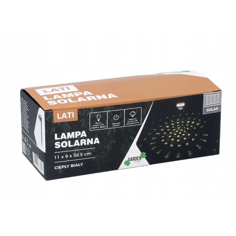 Садовий вуличний світильник , LED на сонячних батареях, теплий білий GardenLine SOL3705