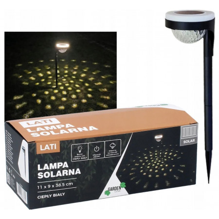 Садовий вуличний світильник , LED на сонячних батареях, теплий білий GardenLine SOL3705