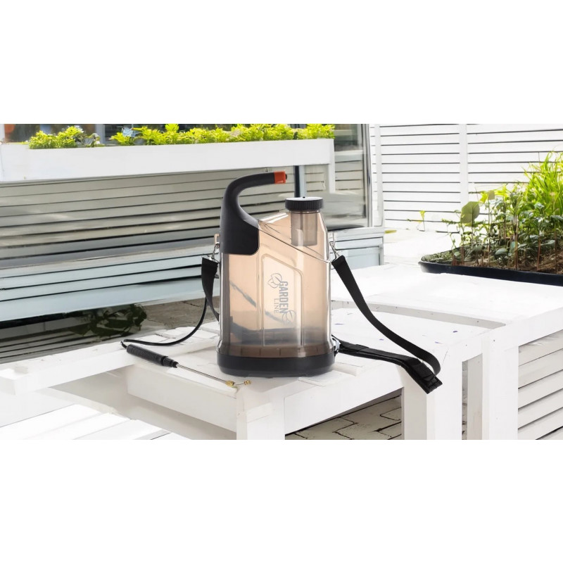 Аккумуляторный опрыскиватель на 7 л плечевой GardenLine AOK0436