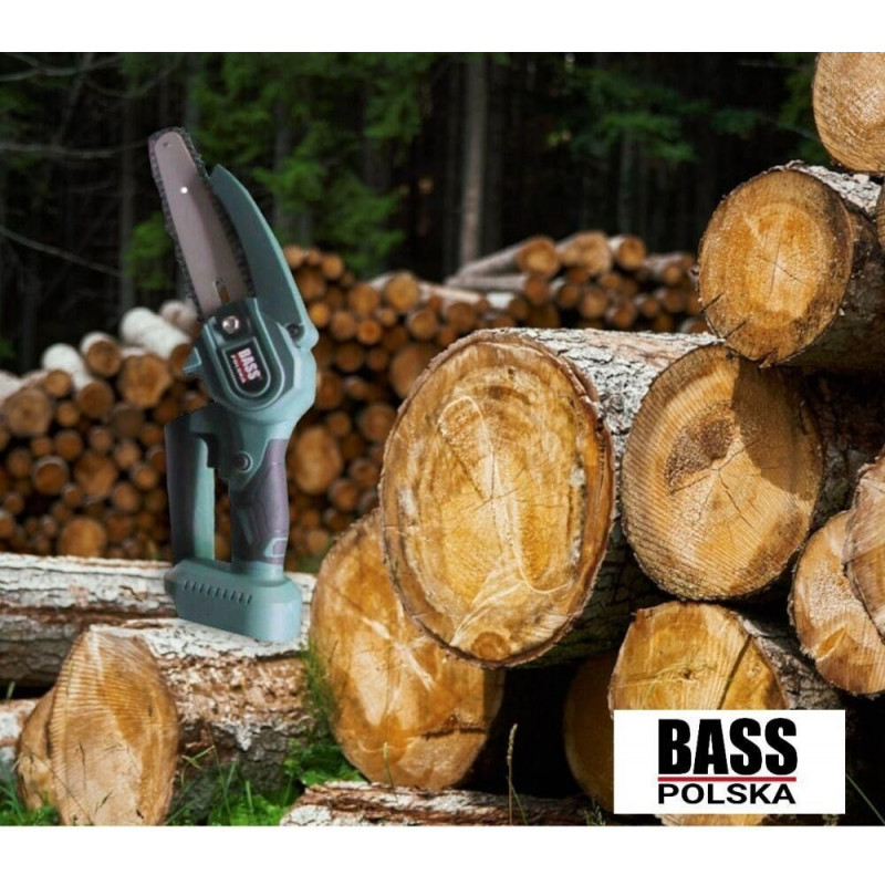 Мініпила ланцюгова акумуляторна 4", 24 В Bass Polska 8322 з двома акумуляторами та зарядним пристроєм
