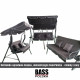 Садовые качели с подушками и подстаканниками Антрацит Bass Polska BH 10030