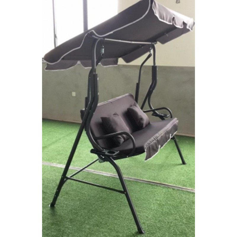 Садовые качели с подушками и подстаканниками Антрацит Bass Polska BH 10030