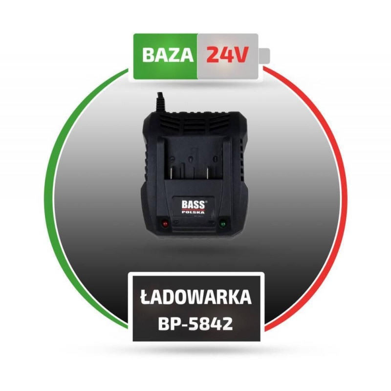 Зарядний пристрій 24 В, Li-Ion, 1,8 А Bass Polska BH-5842