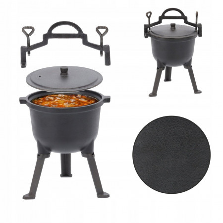 Чавунний казанок Garden Line BBQ3727 11 л Сірий