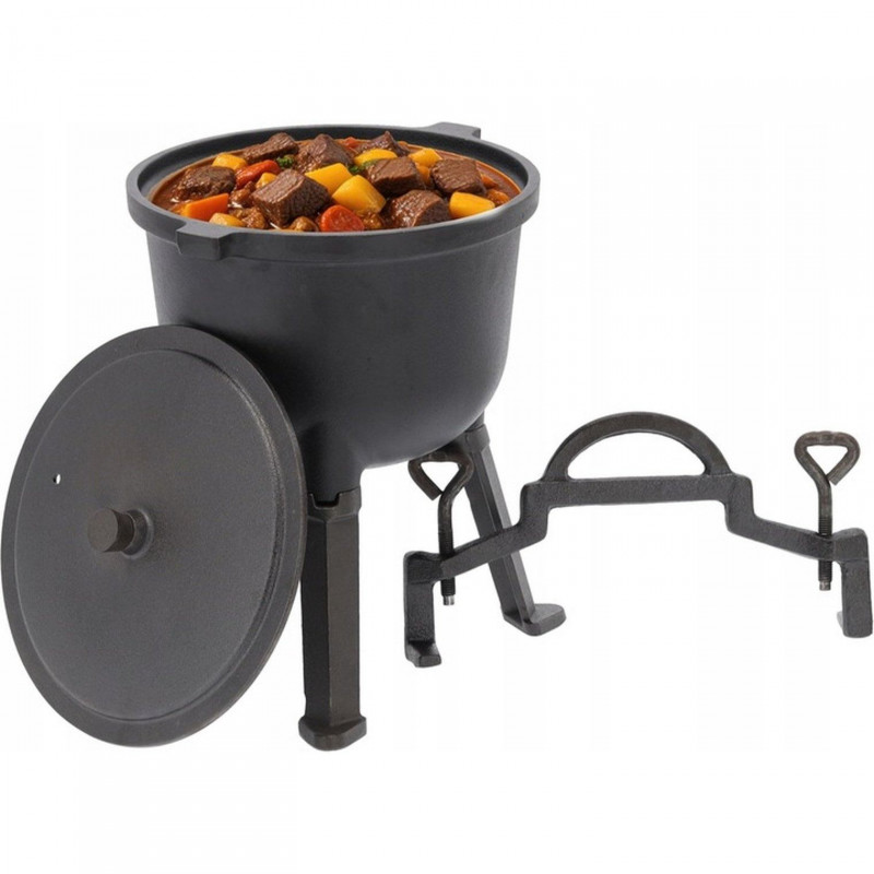 Чавунний казанок Garden Line BBQ3727 11 л Сірий