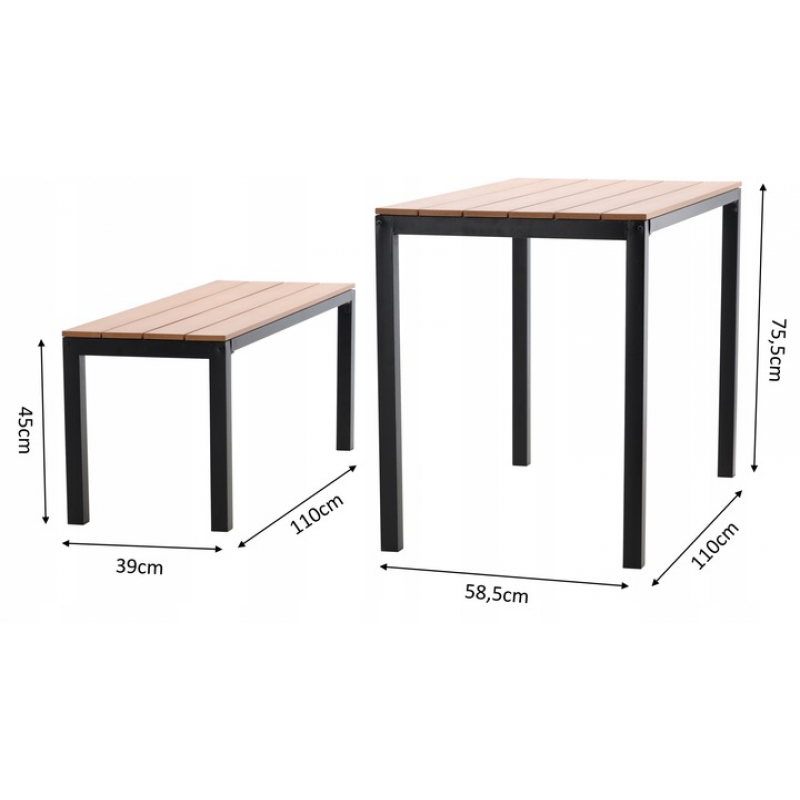 Комплект садовой мебели Garden Line MEB0858 Коричневый
