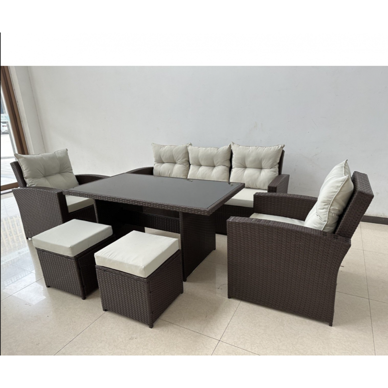 Садові меблі з ротангу GardenLine ABI8805 MARINNE III комплект 6 шт., коричневий