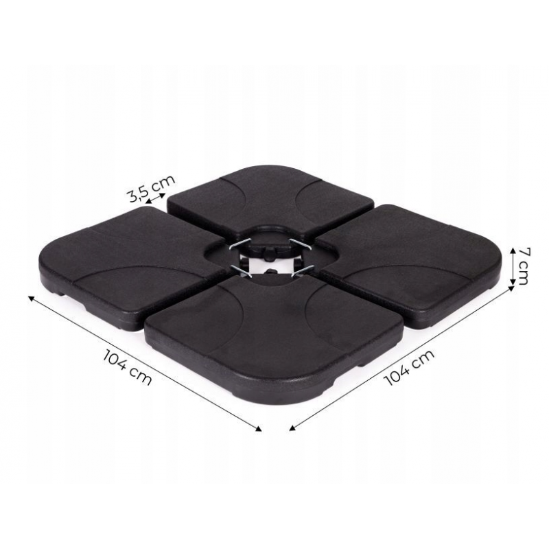 Основа для садової парасолі GardenLine GAO5013 чорна