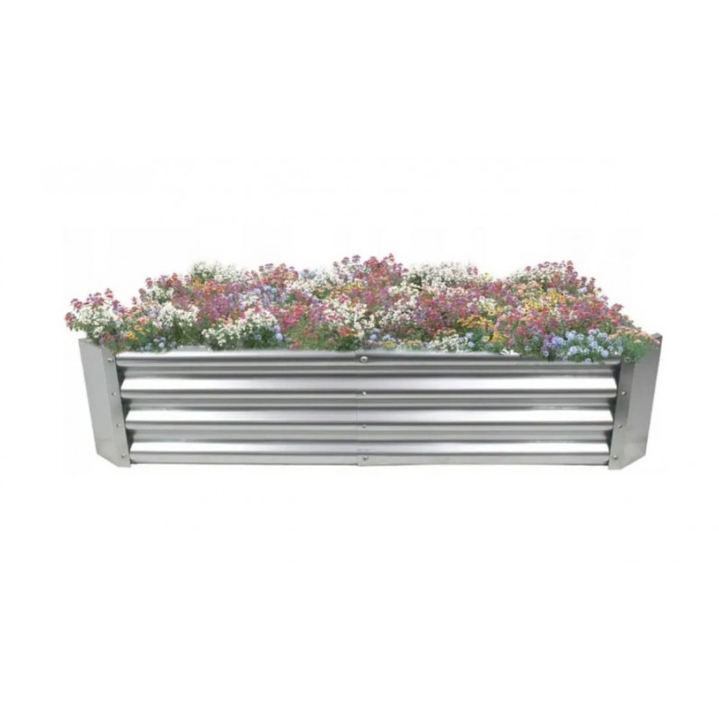 Высокая грядка прямоугольная оцинкованная, 240х120х30 см. Garden Line ZAK8304