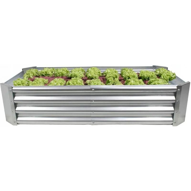 Высокая грядка прямоугольная оцинкованная, 240х120х30 см. Garden Line ZAK8304