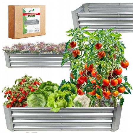 Висока грядка прямокутна оцинкована, 240х120х30 см Garden Line ZAK8304