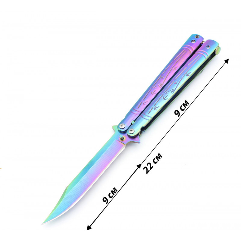 Нож бабочка Benchmade цветной бамбук A522