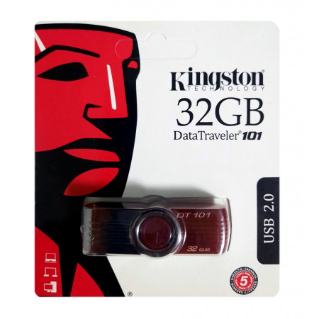 USB флеш накопитель Kingston DT101 32Gb Red (DT101 G2) (Гарантия 3 года)