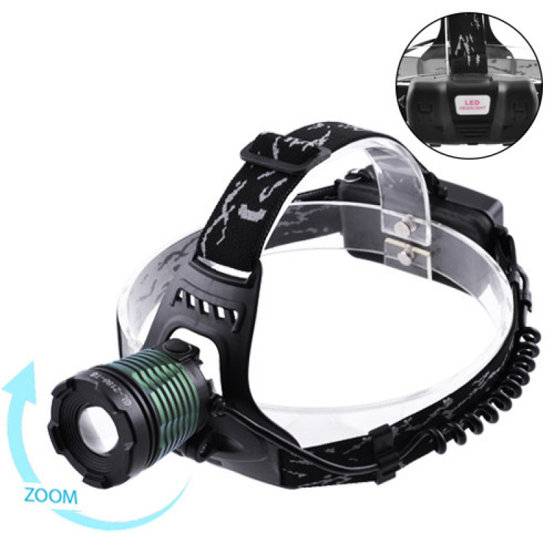 Налобный фонарь Police 2188-2XPE, Белый, Красный, ЗУ microUSB, Zoom