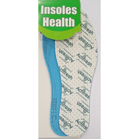 #4 Стельки универсальные антибактериальные мягкие Insoles Health №4 (СИНЕ-БЕЛЫЕ)