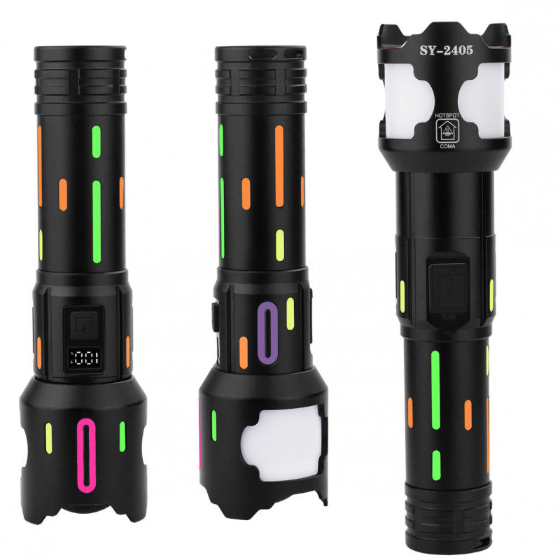 Ручний ліхтар BL-2405-TG, 1x26650, power bank, індикація заряду, ЗУ Type-C, zoom