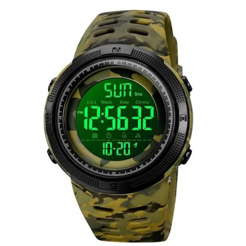 Годинник наручний SKMEI 2070CMGNBK, ARMY GREEN CAMO-BLACK, 9785