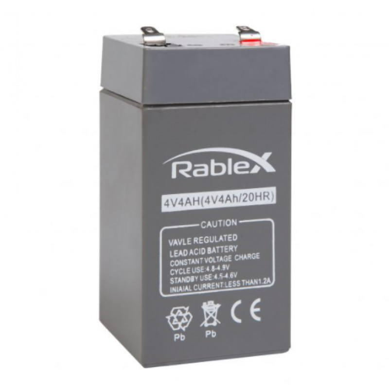 Аккумуляторная батарея Rablex 4V 4.5Ah (RB445), свинцово-кислотная (SLA)