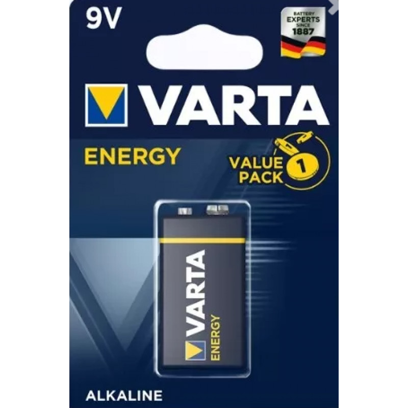 Батарейка Varta Energy Крона 6F22 / 9V / Алкалінова