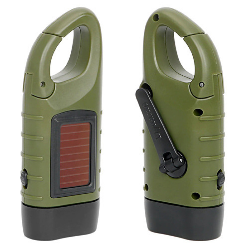 Ручной фонарь LS-015-3х0.5W, встроенный аккумулятор, динамо, солнечная батарея,