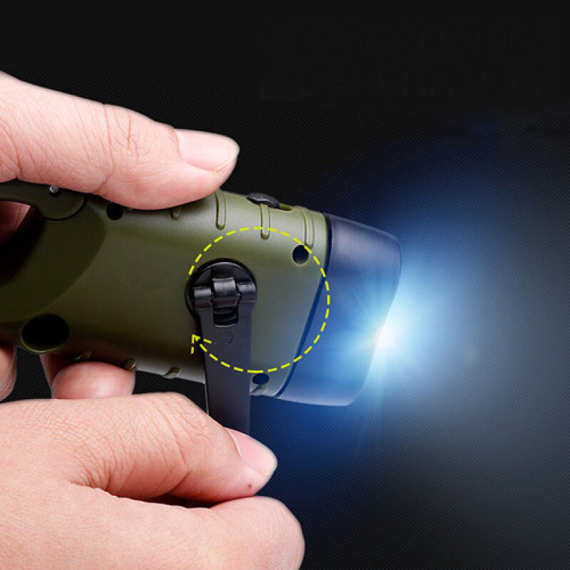 Ручной фонарь LS-015-3х0.5W, встроенный аккумулятор, динамо, солнечная батарея,