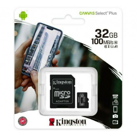 Карта памяти microSDHC Kingston (UHS-1) 32GBSD класс 10 (без адаптера) (Гарантия 3 года)