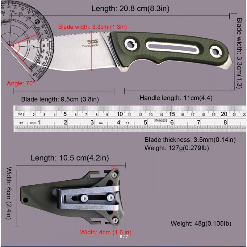 Нож охотничий SOG DC53, 466 - Silver