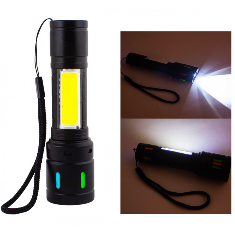 Ручний ліхтар BL-627-TG+COB, Li-Ion акумулятор, індикація заряду, ЗУ Type-C, зум