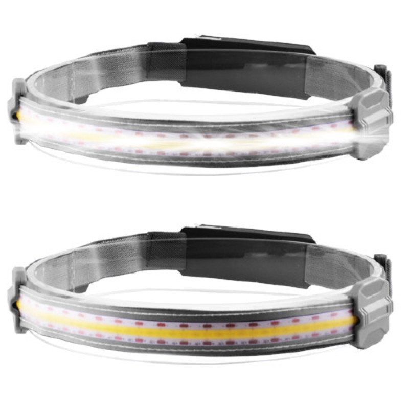 Налобный фонарь Stripe Ultra bright YD-33, 37SMD Белый+3SMD Красный, ЗУ micro USB, акум