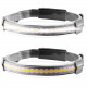 Налобный фонарь Stripe Ultra bright YD-33, 37SMD Белый+3SMD Красный, ЗУ micro USB, акум