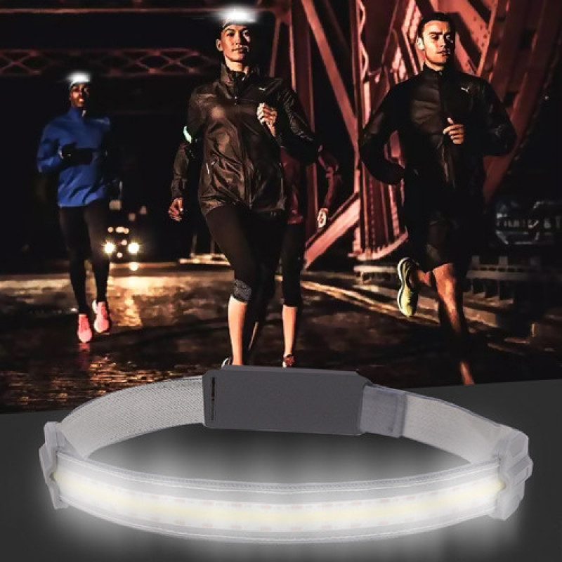 Налобный фонарь Stripe Ultra bright YD-33, 37SMD Белый+3SMD Красный, ЗУ micro USB, акум