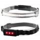 Налобный фонарь Stripe Ultra bright YD-33, 37SMD Белый+3SMD Красный, ЗУ micro USB, акум