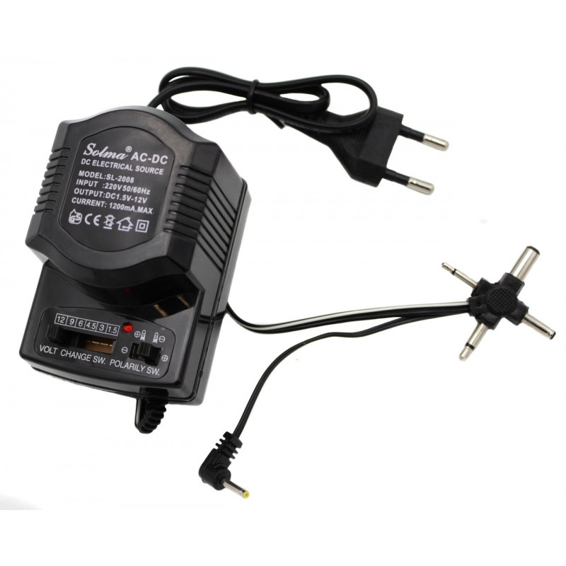 Универсальный блок питания 2008 3V-12V 1200mA AC/DC с регулятором мощности