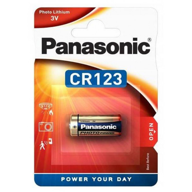 Батарейка Panasonic CR123 / 3V / 1 шт. на блістері