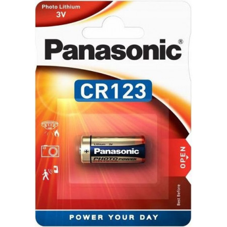 Батарейка Panasonic CR123 / 3V/ 1шт. на блистере