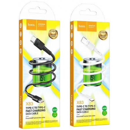 Кабель PD HOCO X83, TYPE-C+TYPE-C 60W