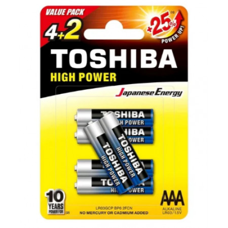Аккумулятор Toshiba LR3/AAA/Щелочный Высокой Мощности