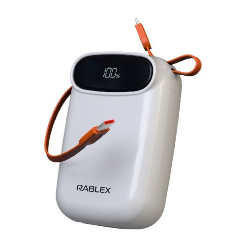 Повербанк Rablex RB10FP, 10000 mAh, Lightning, Type-C, Швидке заряджання, 88W, PD35W