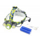 Налобный фонарь RB125, 2133-T6+2COB, ЗУ micro USB, 2х18650,