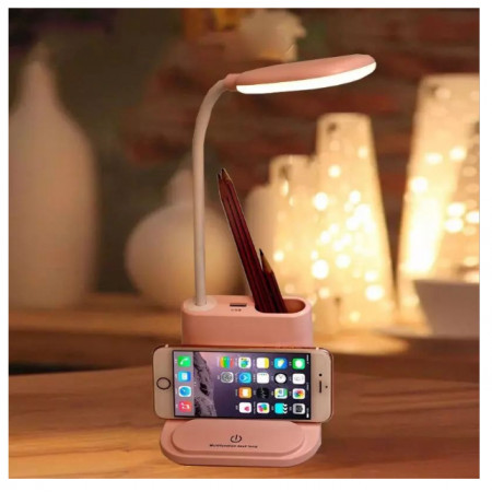 Настільна LED лампа 3198, GB7000, Power bank, 3 режими світла, регулятор яскравості