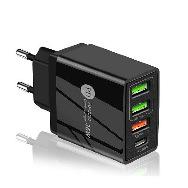 СЗУ Мережева Зарядна Установка USB x 1 PD x 1 TZ40 3USB +PD 36W