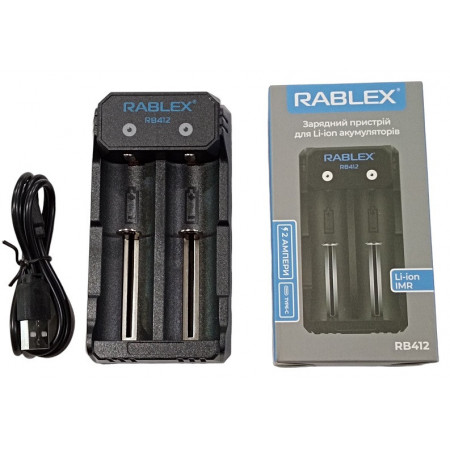 Зарядное устройство для Rablex RB412 2x18650 и др. / от USB / для высокоточных аккумуляторов