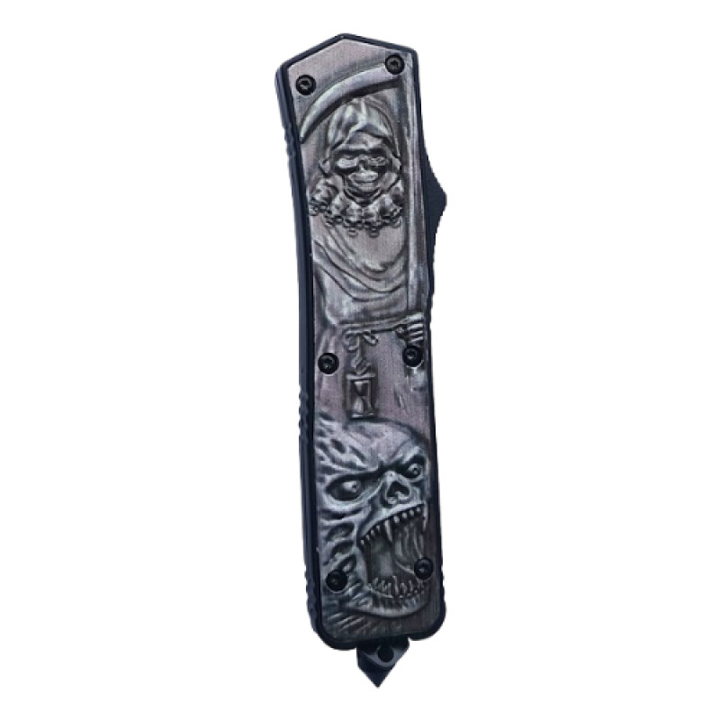 Нож выкидной фронтальный MicroTech 328 Skull