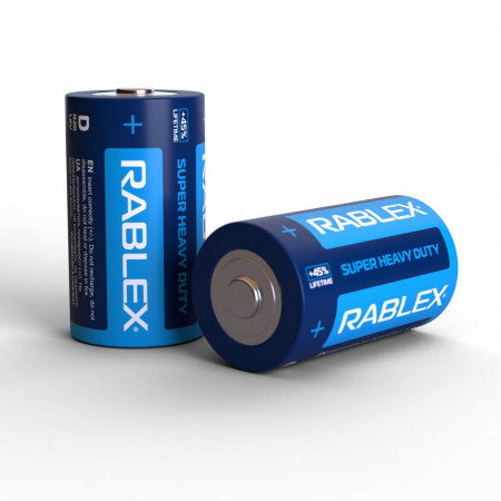 Батарейка Rablex R20 D, Super Heavy Duty 1.5V соляна