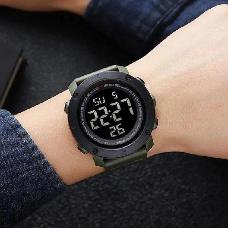 Часы наручные SKMEI 2122AGBK, ARMY GREEN-BLACK, 10319