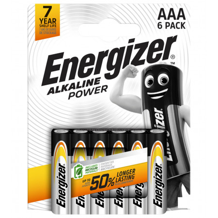 Батарейка Energizer LR3/AAA Alkaline/блистр 6 шт.
